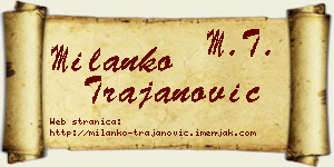 Milanko Trajanović vizit kartica